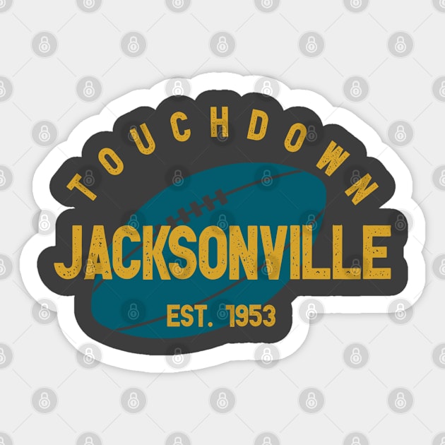 Jacksonville Football Team Sticker by igzine